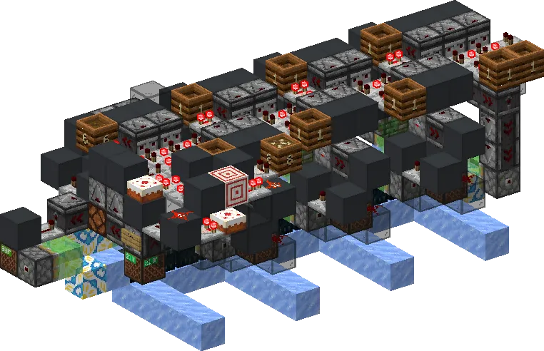 Nether compatible 8 lane redcoded item distributor